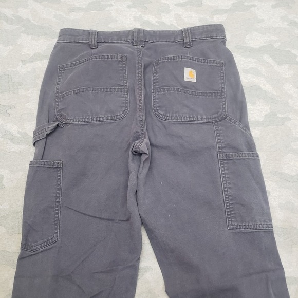 Carhartt Pants Womens 4 Gray Pockets Loose Fit Workwear - Picture 13 of 15